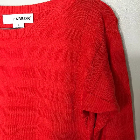 New! Sag Harbor Red Large Sweater - Picture 4 of 6